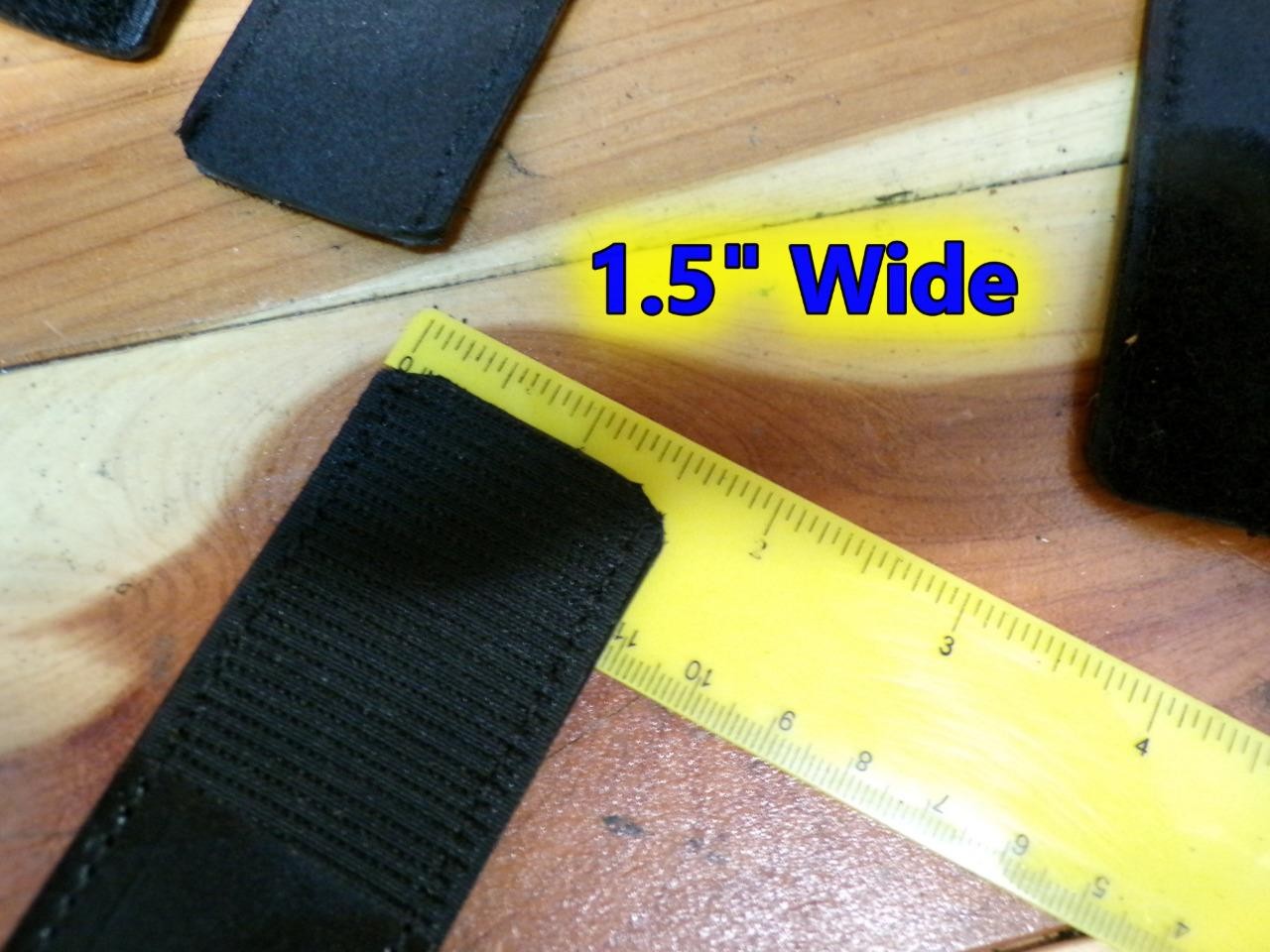 S502-4V HUME 4-Set PB Police Duty Belt Keepers 1″ Extra Wide Hook & Loop Close