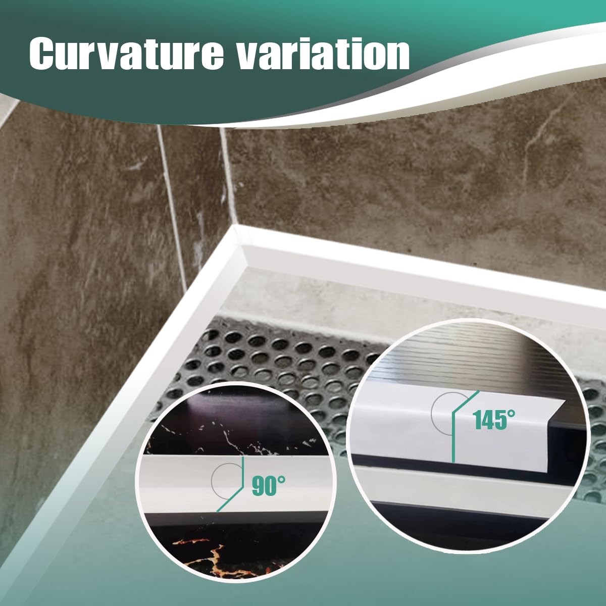 Caulk Tape – Waterproof Self-Adhesive Caulking Tape 1.5″ x 10.5Ft for Toilet …