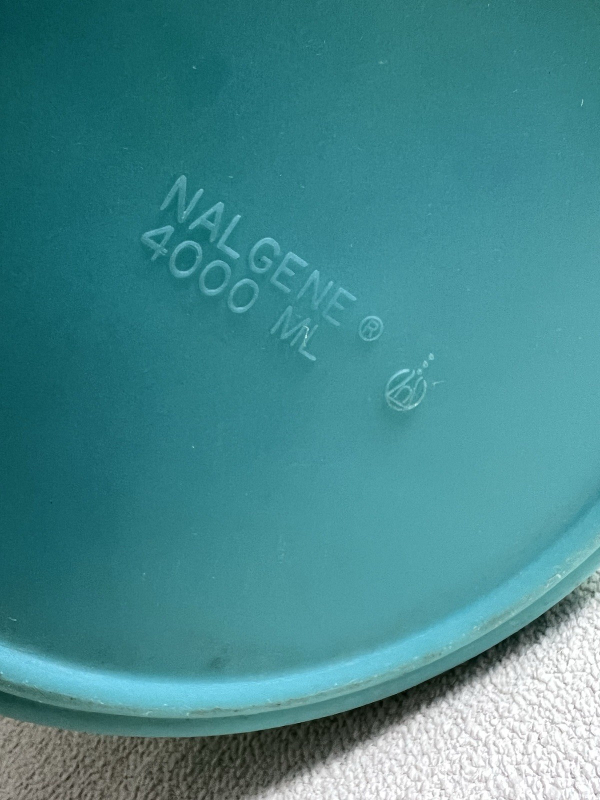 Nalgene 4000 mL Dewar Flask Teal Lab Nitrogen Jar w/ 2 pairs Split Lid & Handle