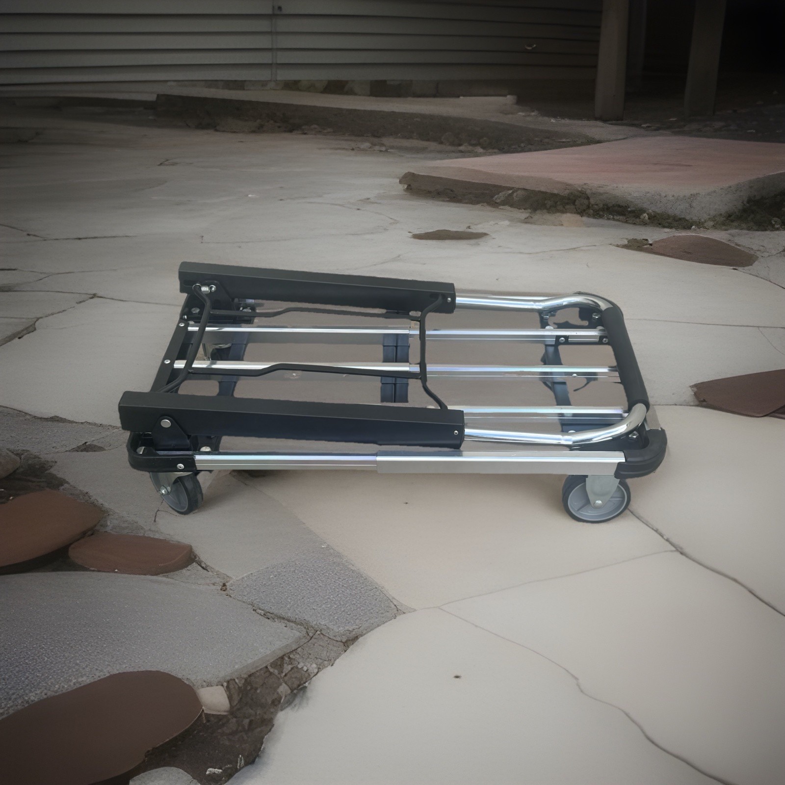 EXTENDABLE COLLAPSIBLE ALUMINUM PLATFORM HAND CART TRUCK DOLLY STURDY 220LBS