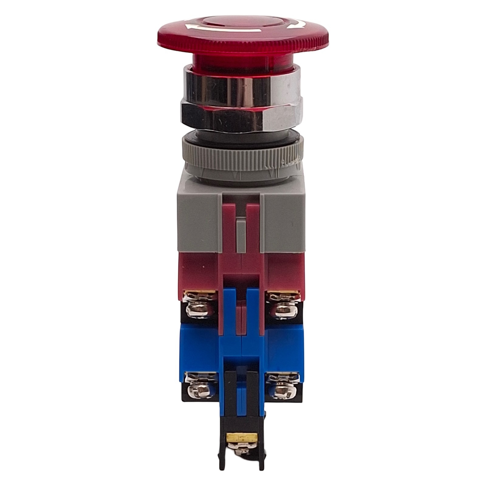 Idec AVLW49922D-R-24V Illuminated E-Stop, Twist-Release, 2NO+2NC, 10A 600V