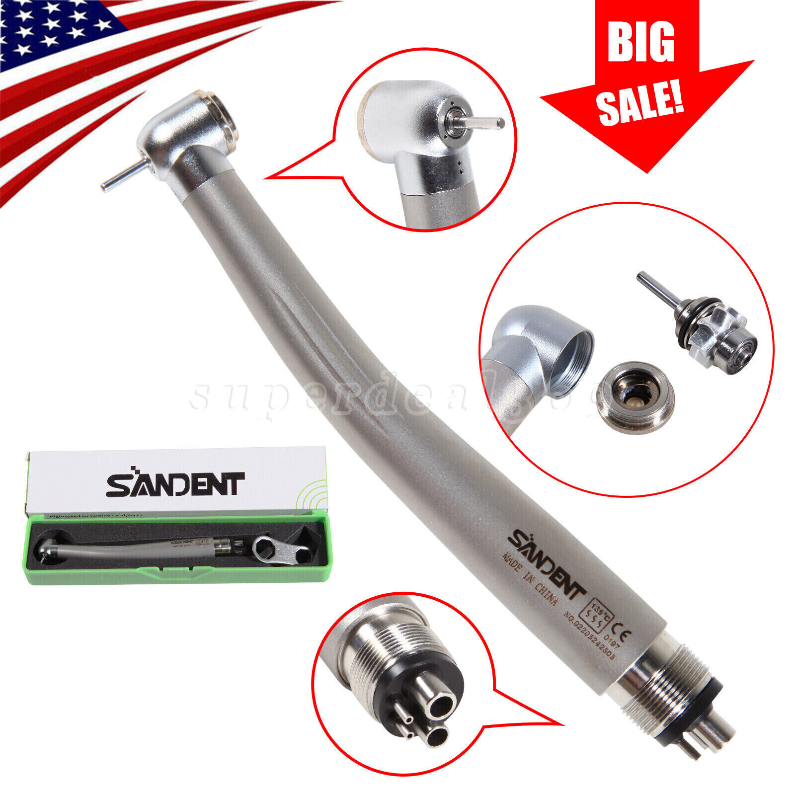 1-5 Dental High Speed Turbine Handpiece 4Hole /Coupler for NSK STNABM/YBNKM dr