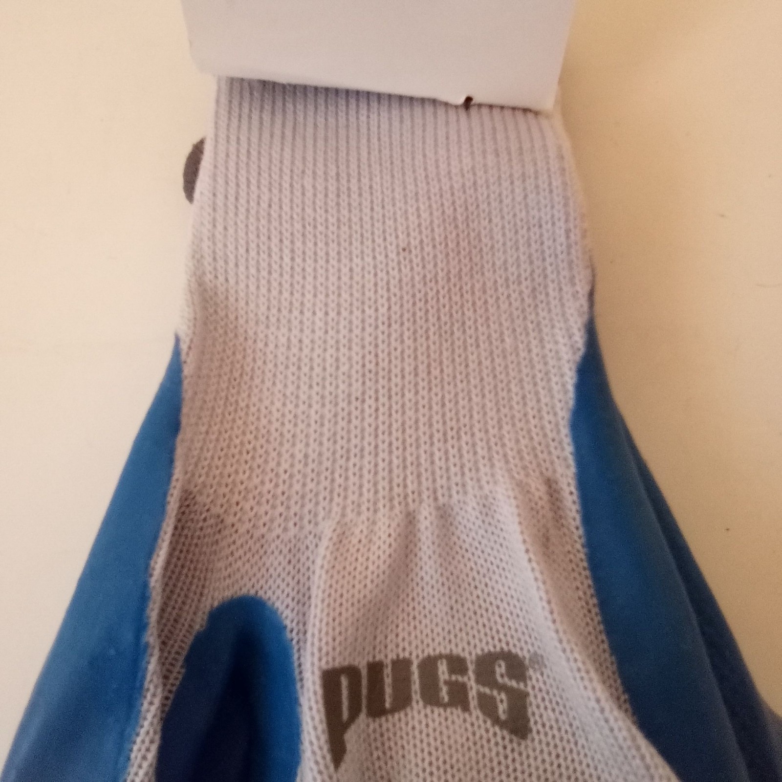 Pugs Ultimate Iron Paws Blue Gray Breathable Texture Rubber Palm Gloves sz L NWT