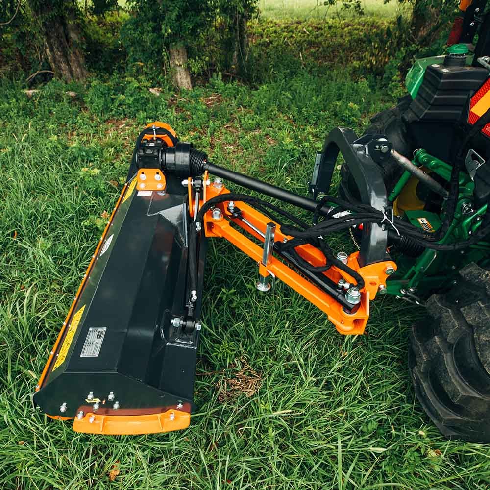 Titan Attachments 3 Point 65″ Offset Flail Ditch Bank Mower for Cat 1 Tractors
