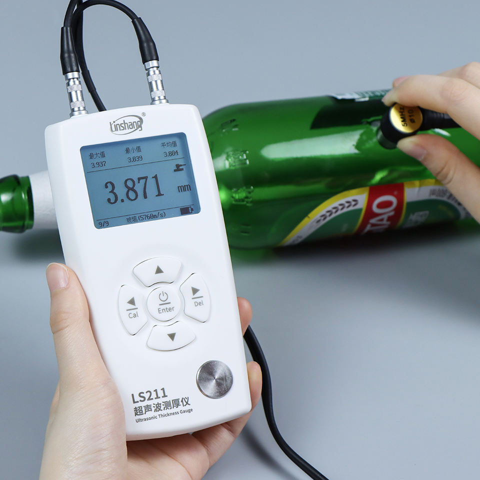 Ultrasonic Thickness Gauge Tester Meter 0.8-600mm for Metal Plastic Glass Steel