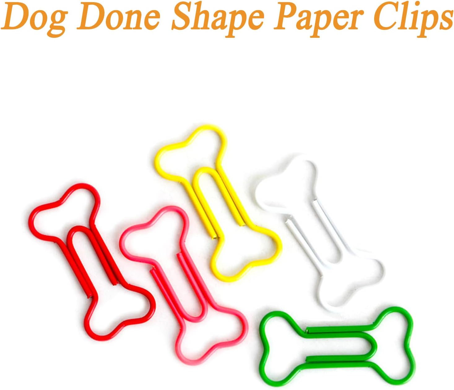 Paper Clips Colorful Cute Dog Bone Shape Paper Clip for Notebook Files Office…