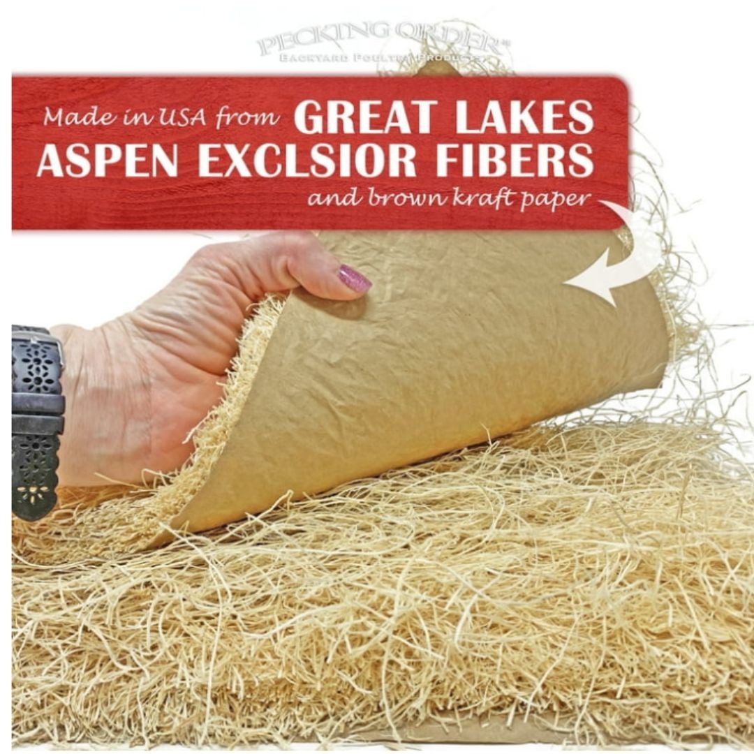 Pecking Order Chicken Nest Box Pads 10 Pack, Made with Great Lakes Aspen Excelsi