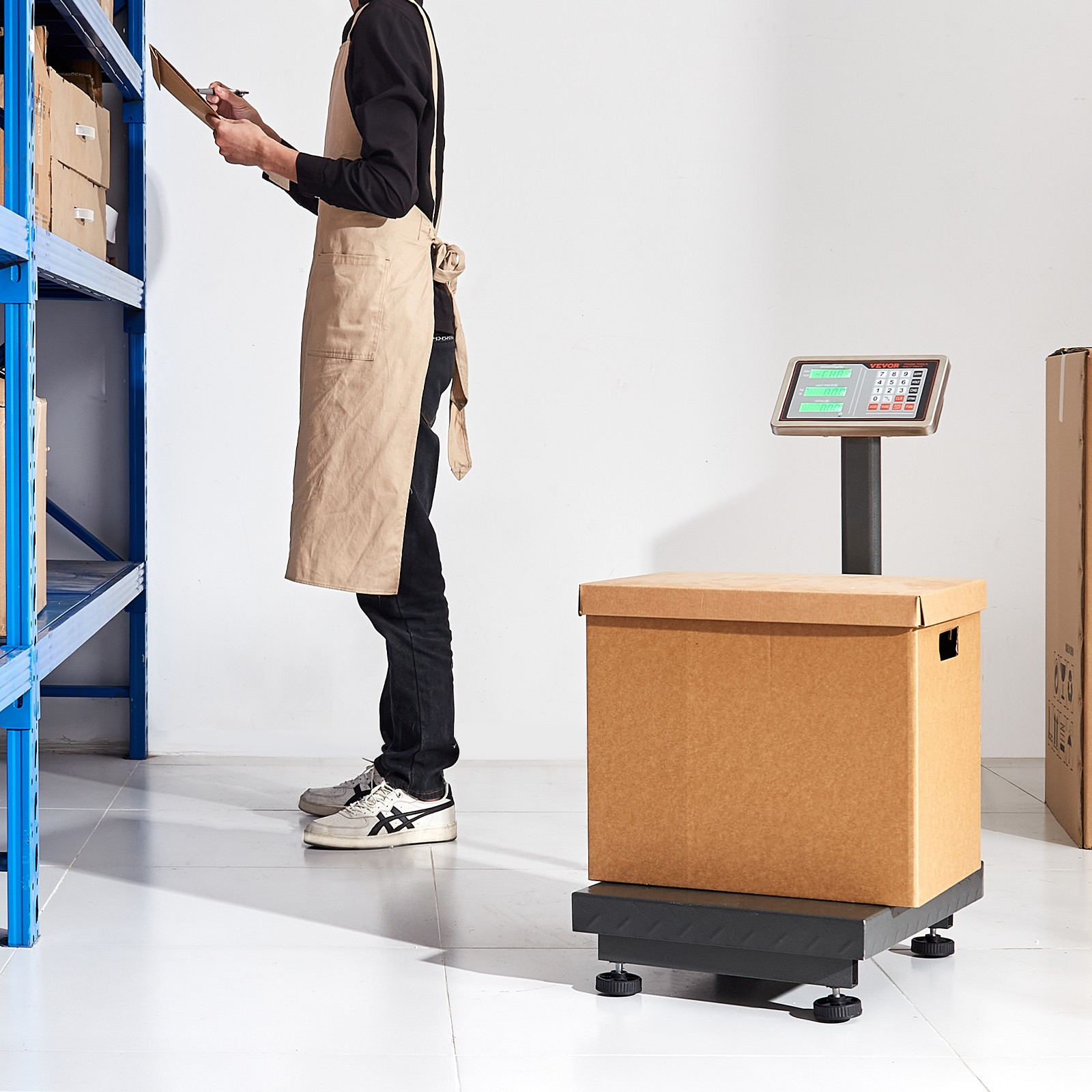 VEVOR 660 lbs / 0.1 Computing Digital Floor Platform Scale Shipping Postal Scale