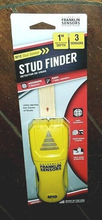 Franklin Sensors M10 Stud Finder (3 Sensors & 1″ Max Detection Depth)