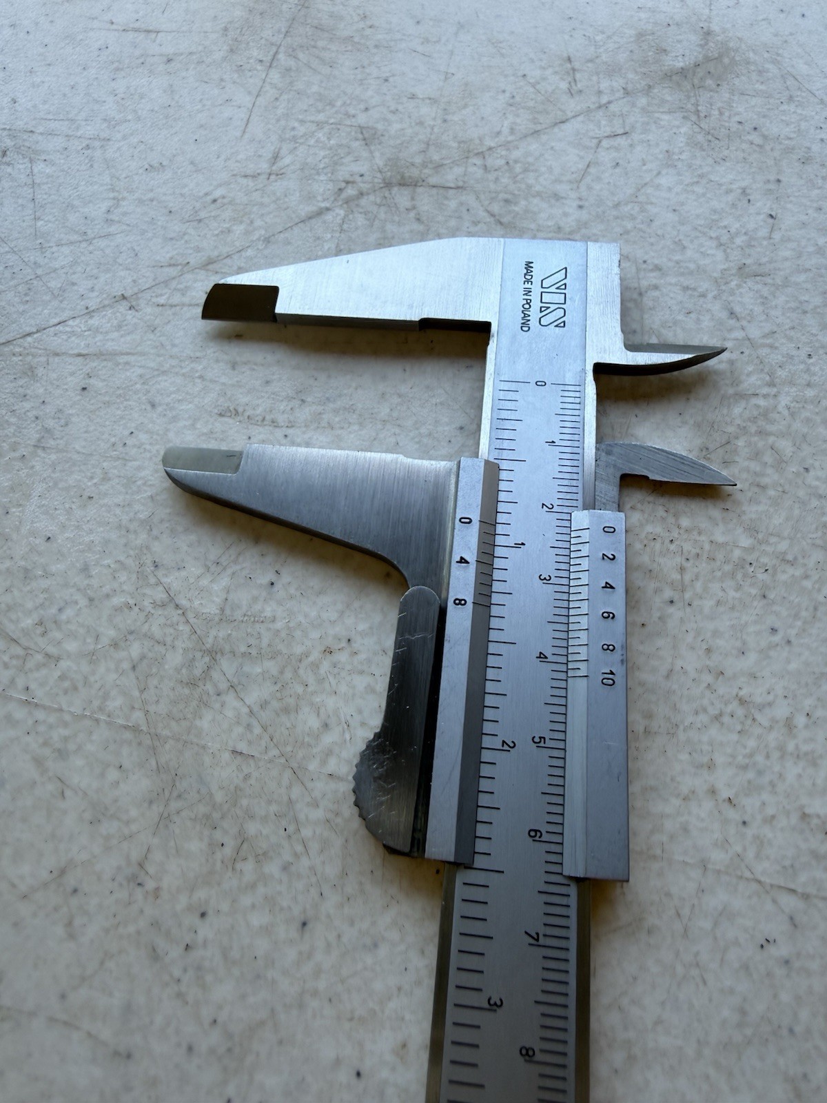 Vintage VIS Vernier Caliper Measure Gauge Tool Hardened Stainless Poland W/Case