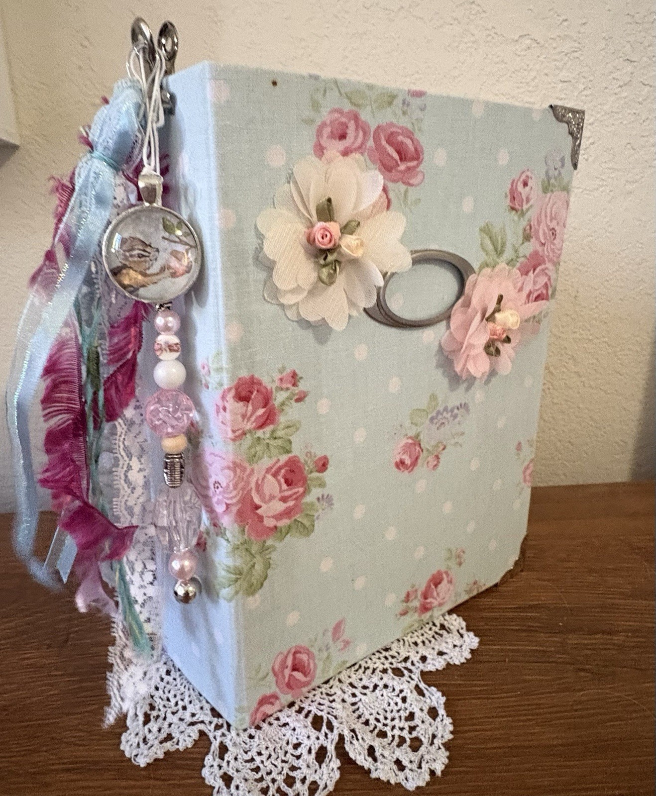 Handmade Keepsake Journal 14 double sided pages, “Whimsical Animals”
