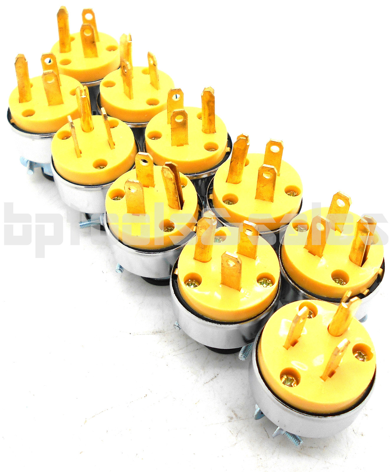 Lot of 10 MALE Extension Plugs 15AMP 125V Replacement Extension Cord Plugs