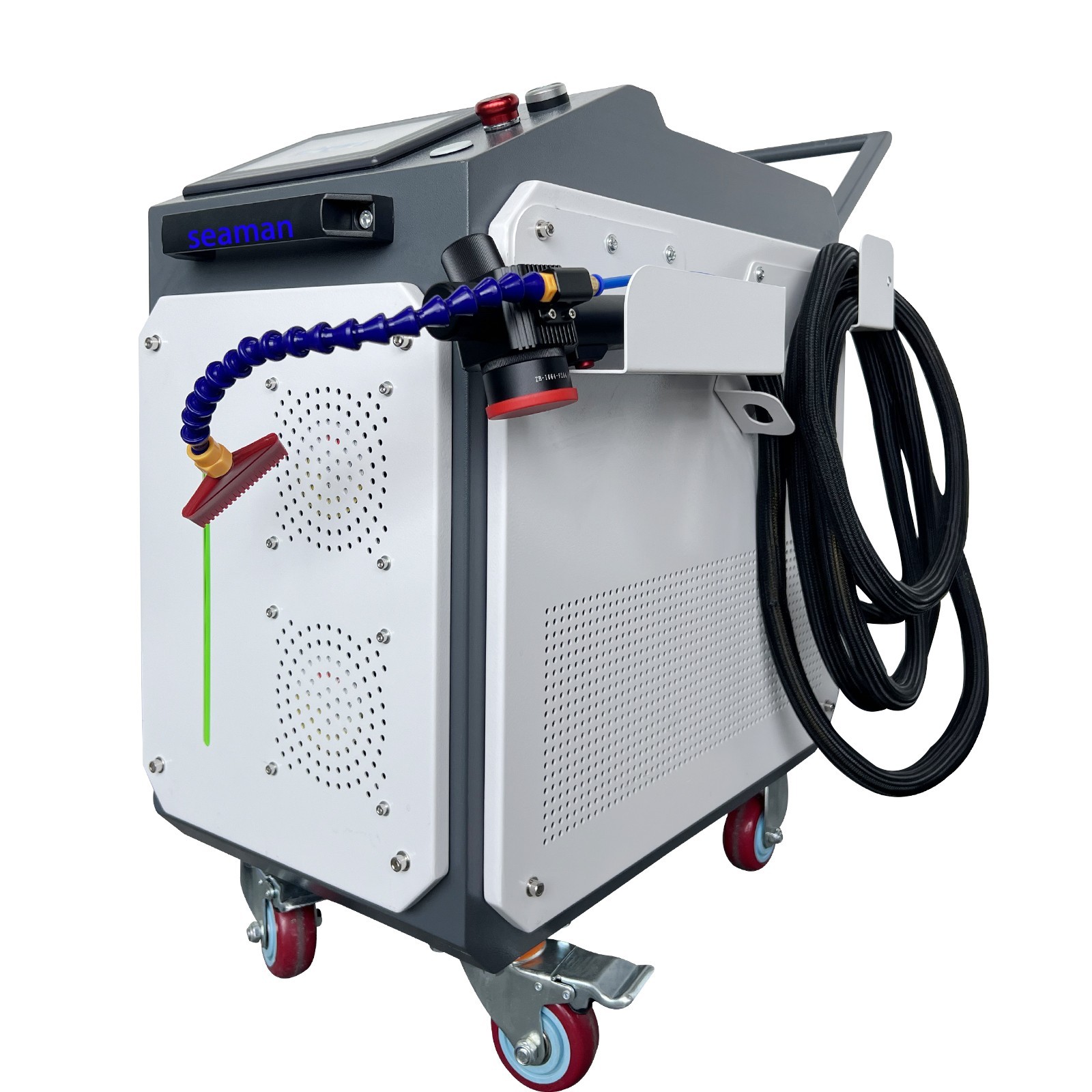 US SHIP 300W JPT Pulsed Laser Cleaning Machine Wood Laser Rust Oil Paint Removal