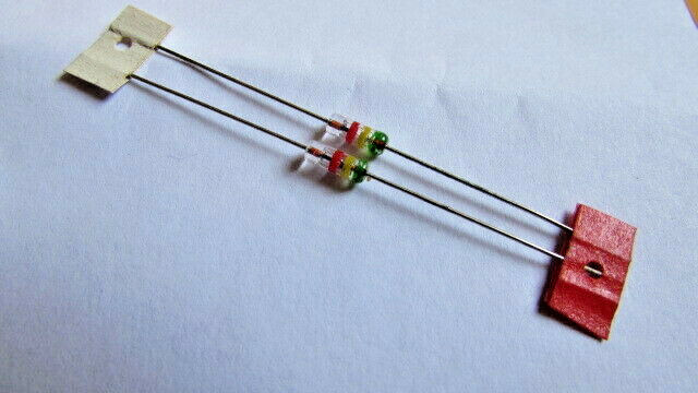 1N542 Vintage ITT Gold Bonded Color Coded Germanium Glass Diodes (2pcs) NOS USA