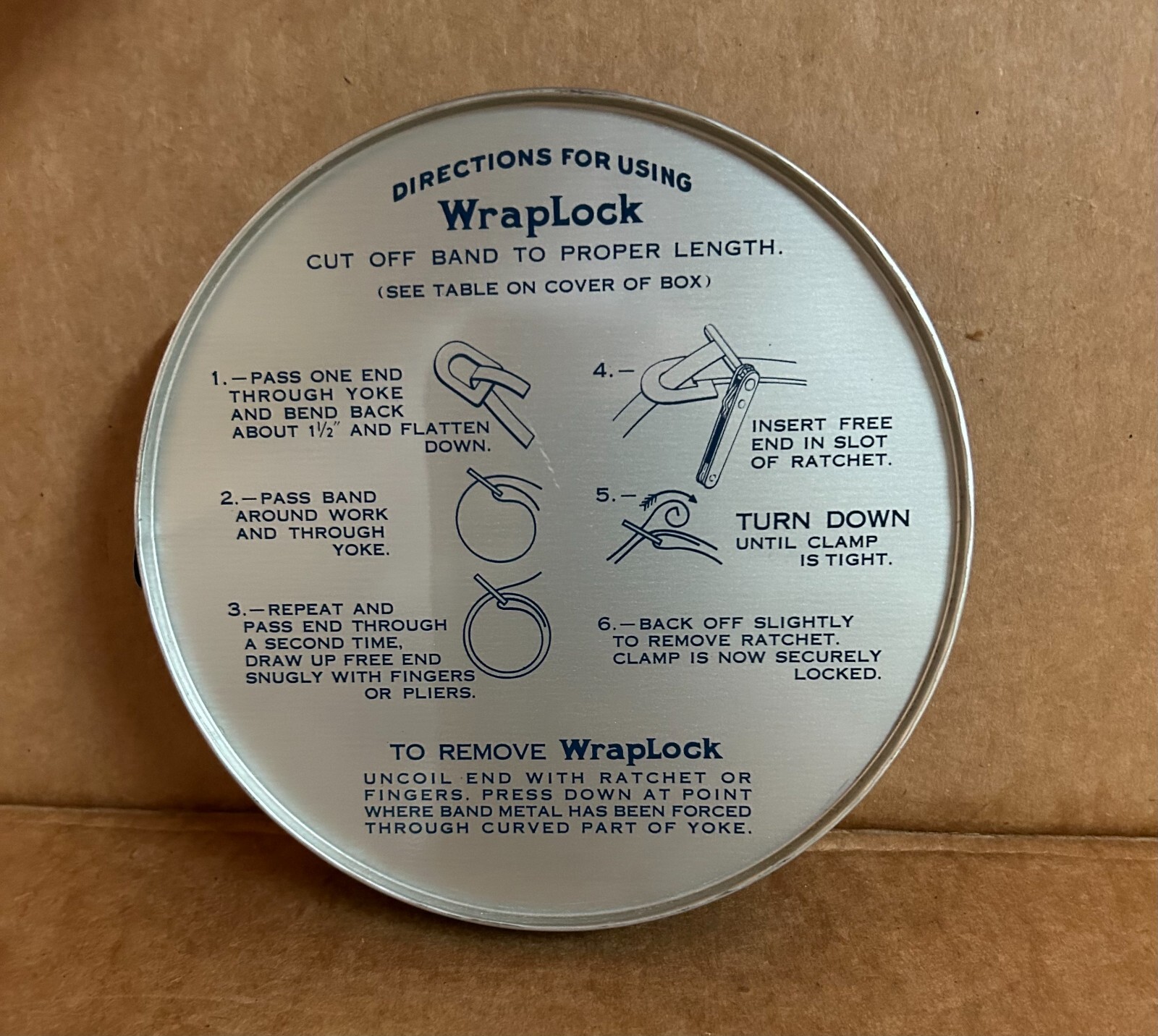 NEW Hanler WrapLock Clamp Banding Galvanized Steel GS10012 1/2″ x 100′ Vintage