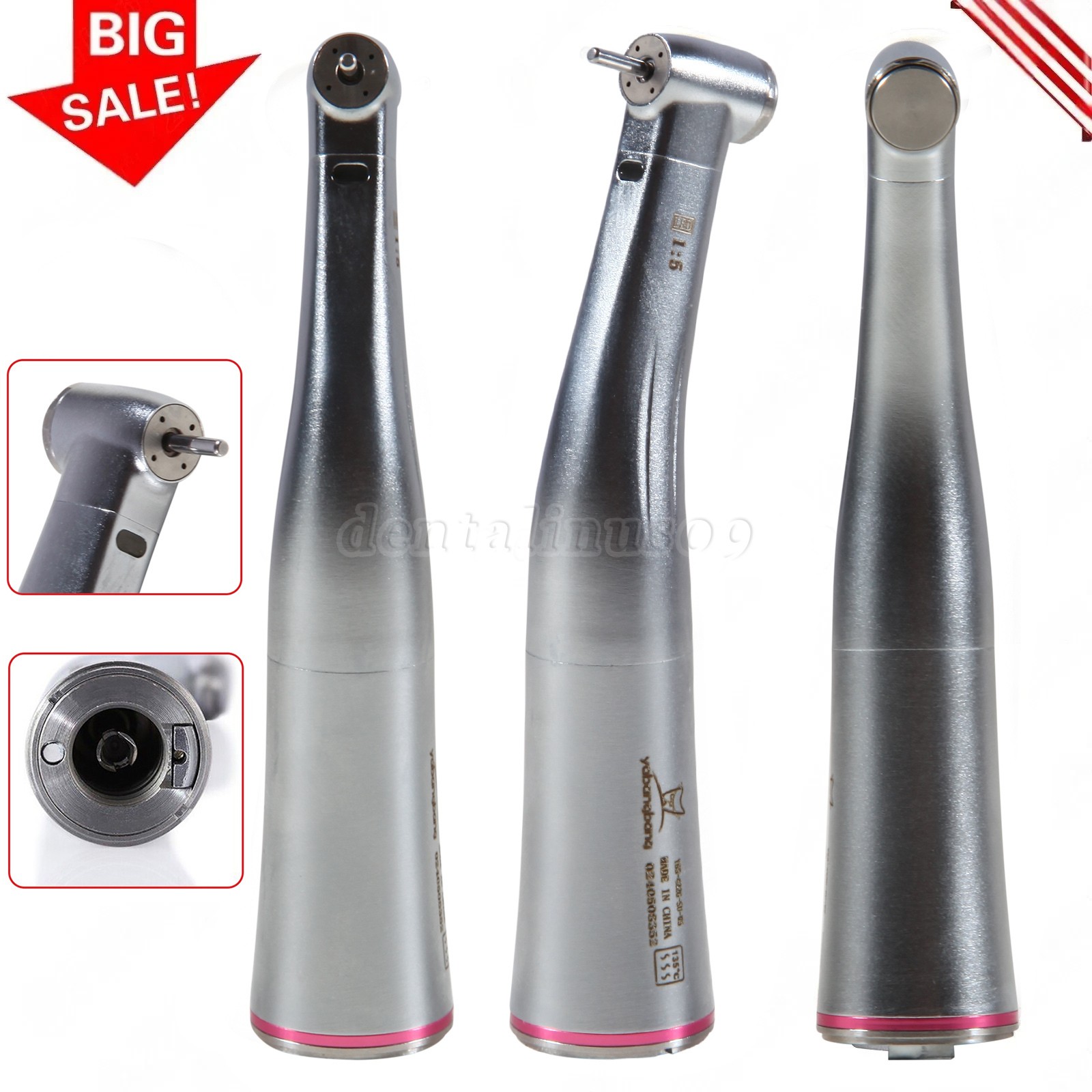 1:5 Electric High Speed Dental Handpiece LED Optic Fiber Contra Angle For NSK YB
