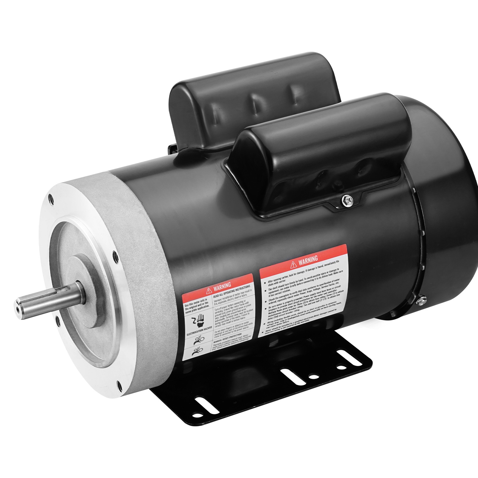 Uimoso 2HP Electric Motor 1725RPM AC 115V/230V 56C Frame 1-Phase 5/8″ Shaft