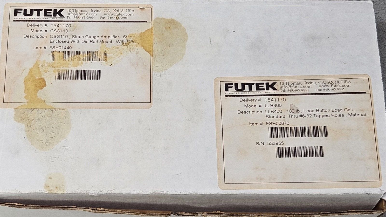 FUTEK CSG110 LLB400 Strain Gauge Amplifier Module Load Cell 100lb FSH01449 USA