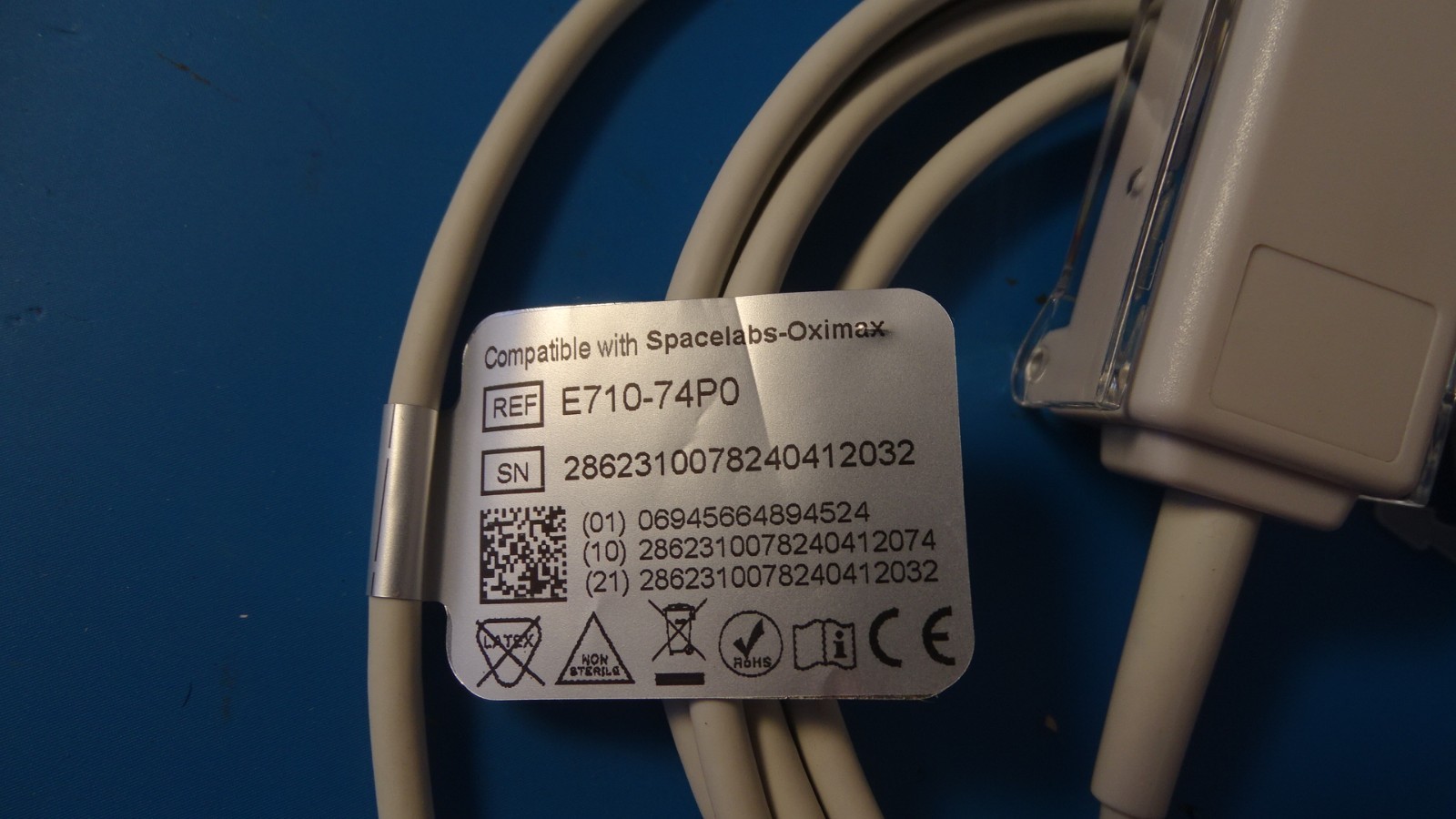 Spacelabs Compatible SpO2 Adapter Extension Cable 10ft E710-74P0 Nellcor Oximax