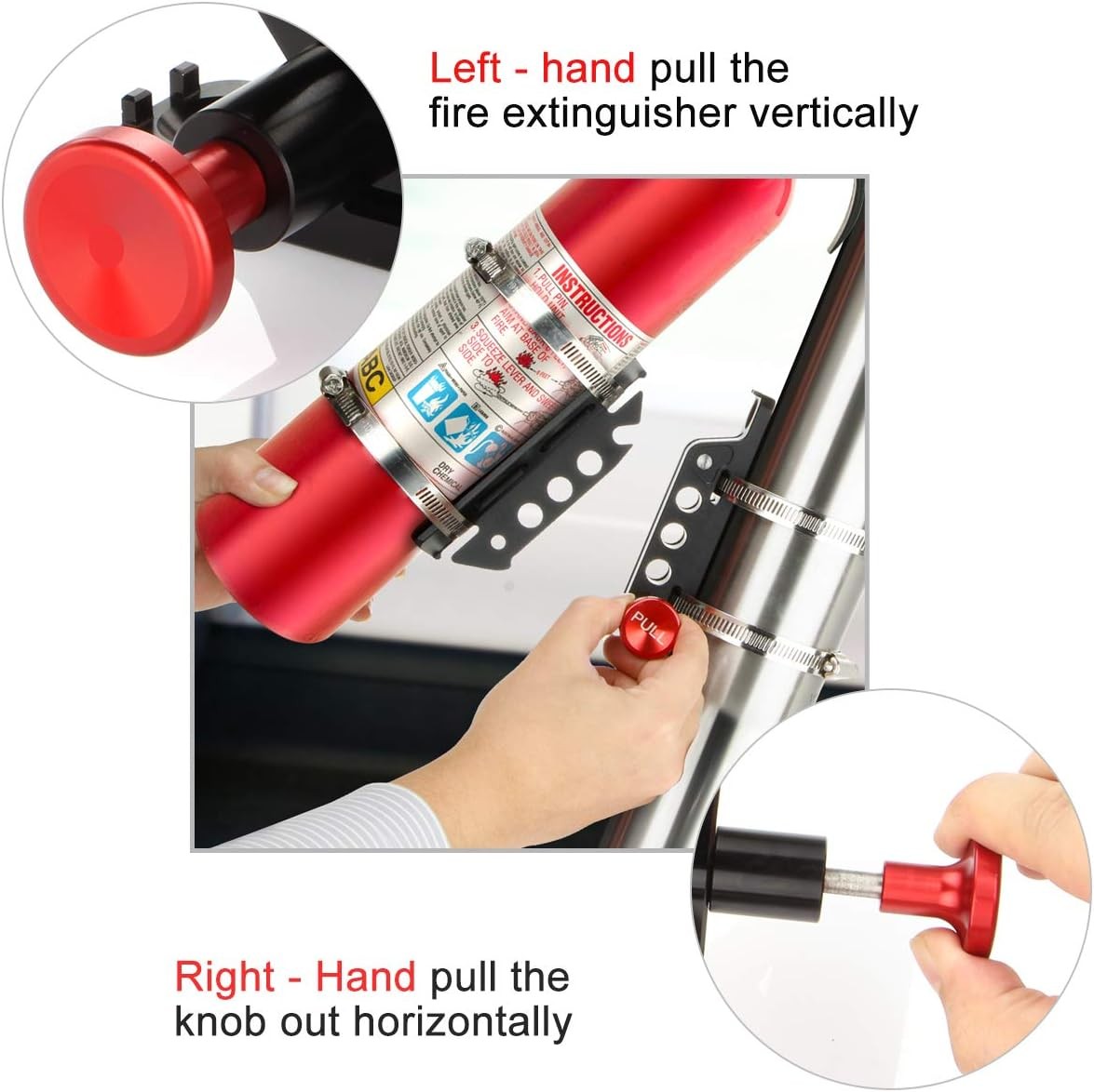 Quick Release Fire Extinguisher Mount Bracket Holder Roll Bar Mount