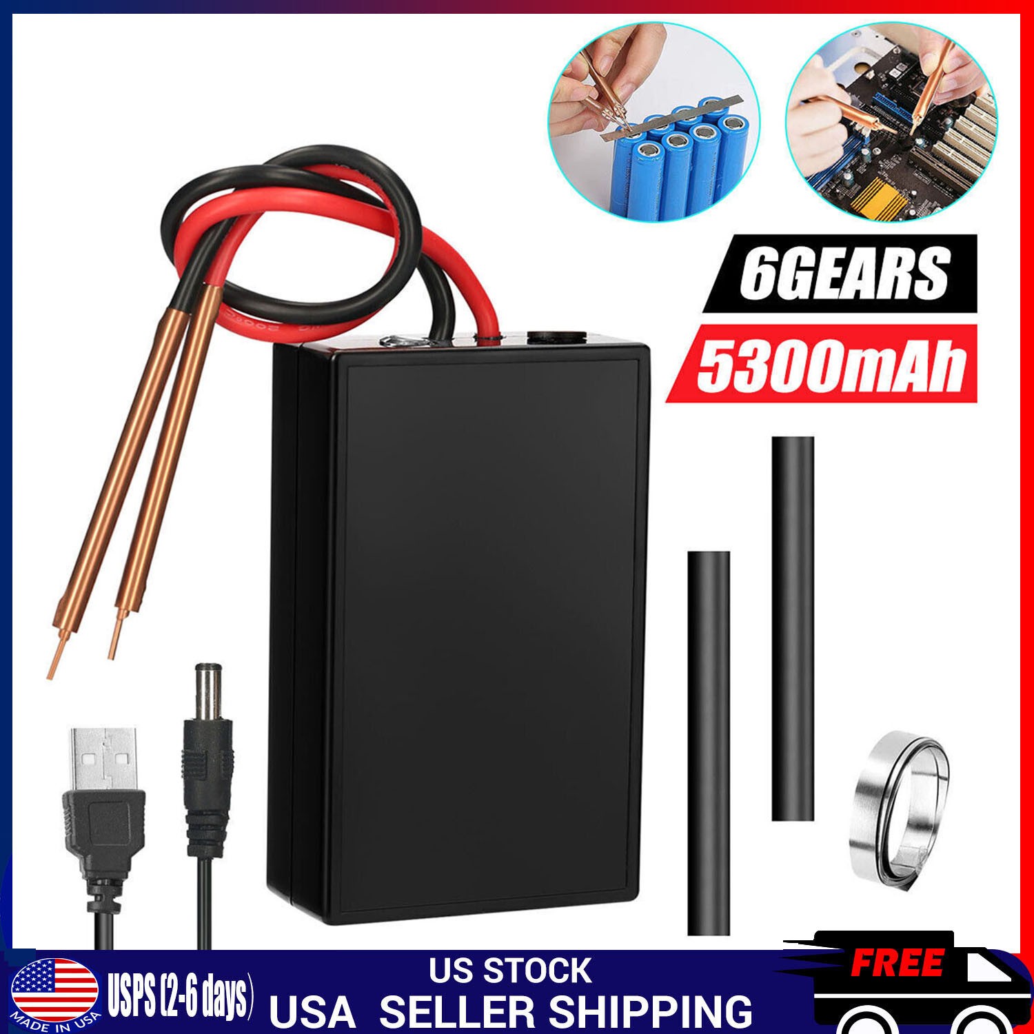 Mini DIY Spot Welder Machine 6 Gears For 18650 Battery Welding Tool Kit Portable
