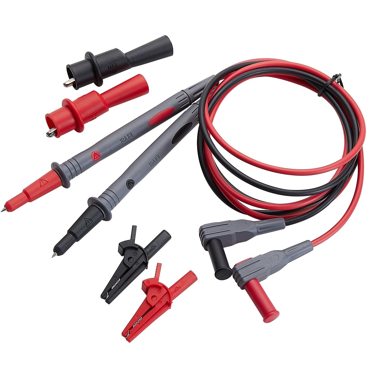 Soft Silicone Test Leads Kit with Alligator Clips, CAT III 1000V & CAT IV 600V