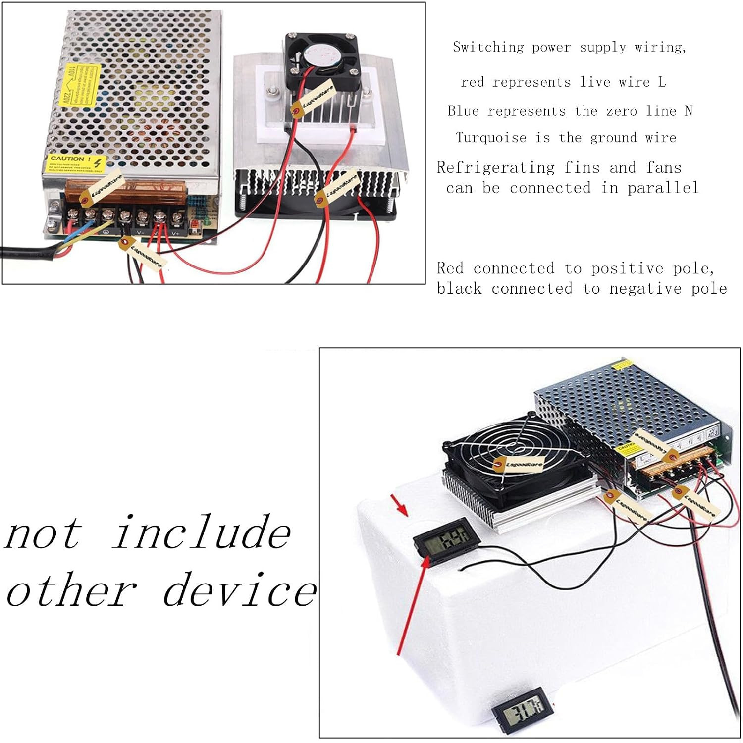 DIY Peltier Cooler Kit 12V Semiconductor Thermoelectric Cooler Peltier Cooling S