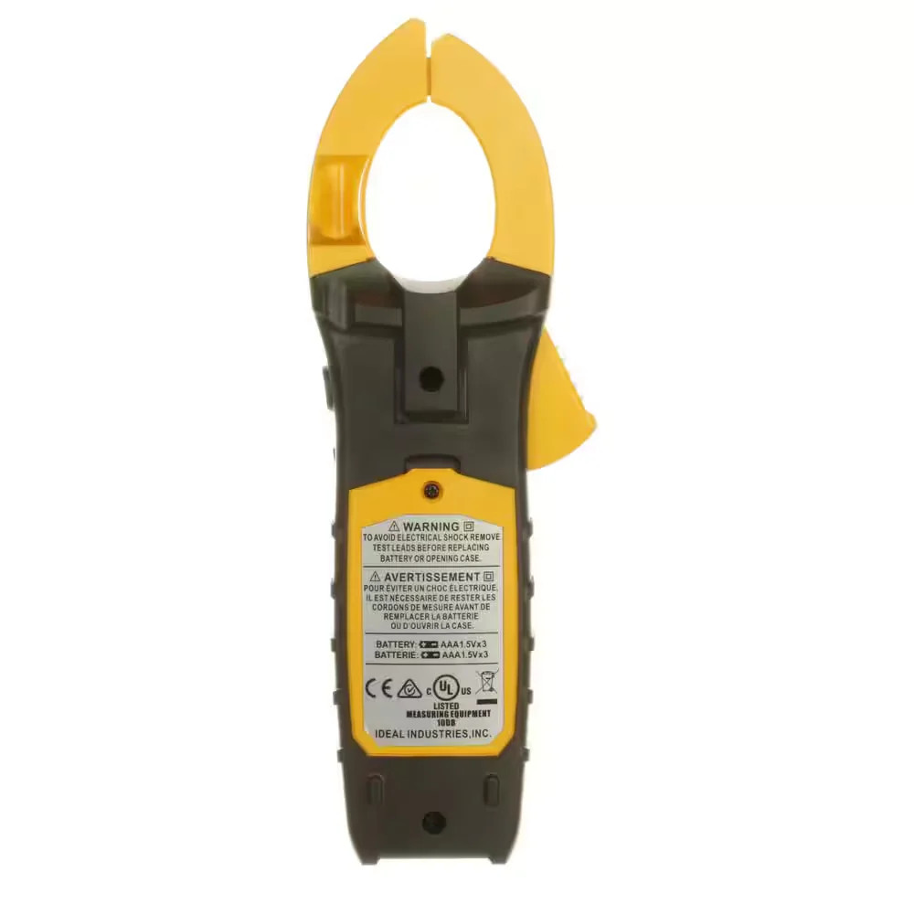 IDEAL 400Amp 600V AC/DC Digital TRMS Clamp Meter with NCV and Temp Audible Alert