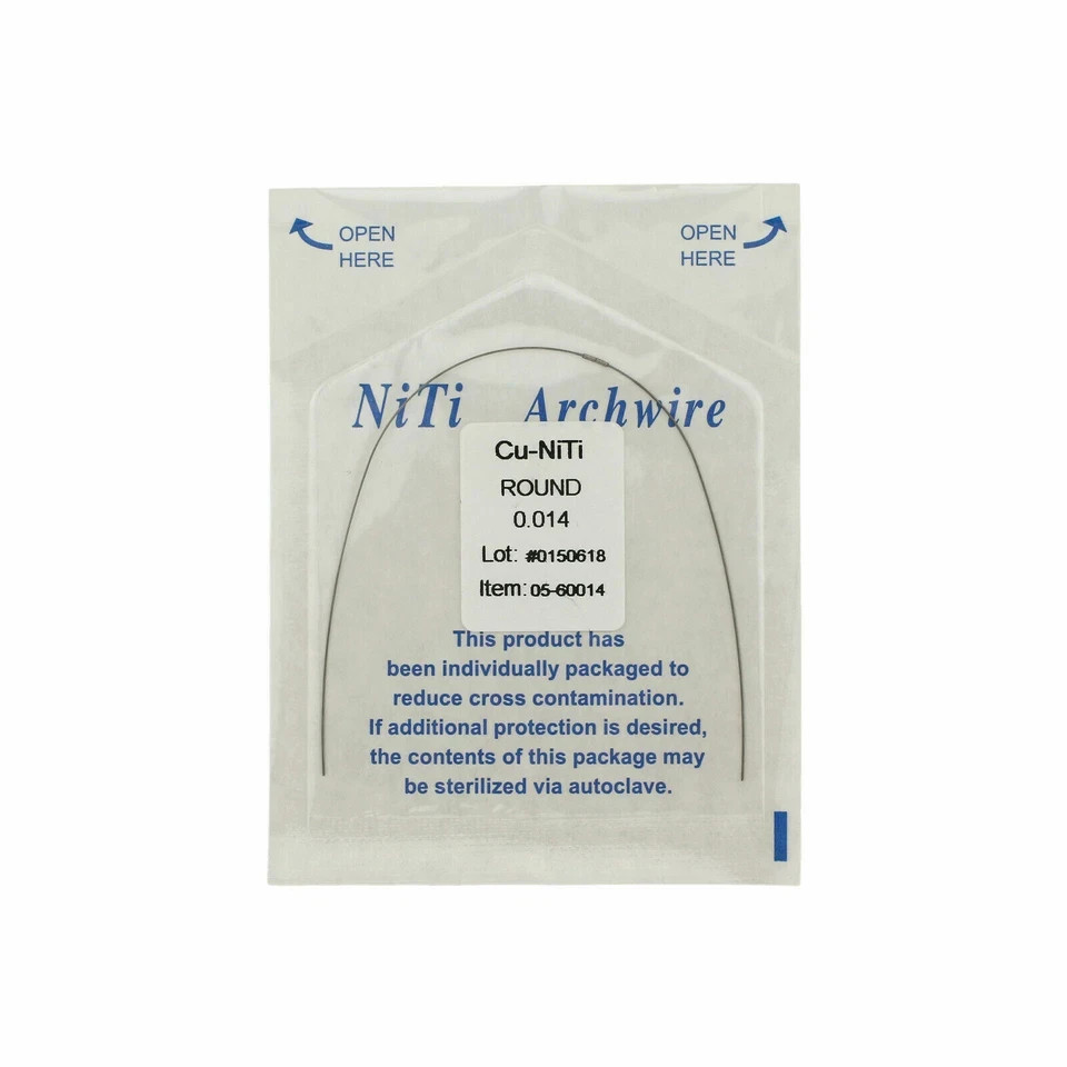 Dental Orthodontic Cu NiTi Copper Nickel Titanium Arch Wire Rectangular Round