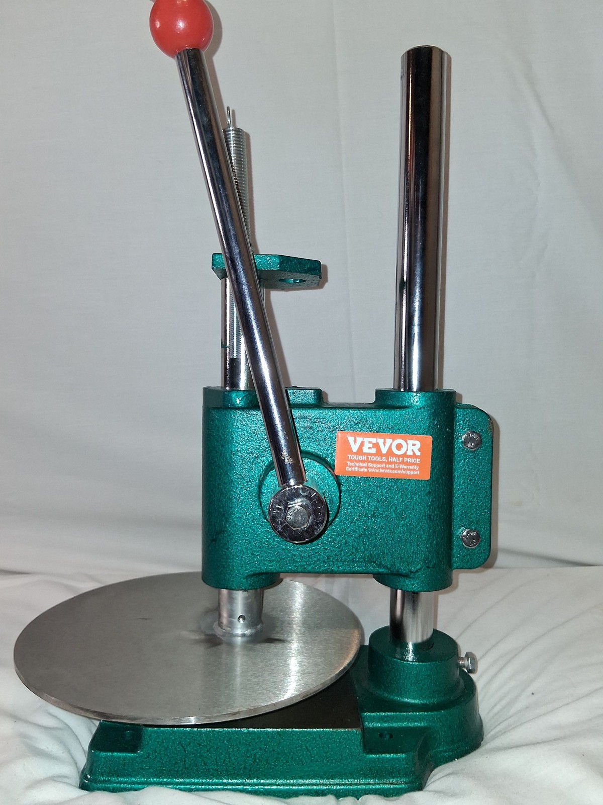 VEVOR 9.5 inch Manual Pizza Dough Press Machine Stainless Pastry Sheeter