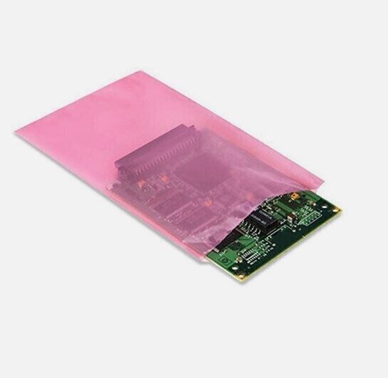 500 Pack Flat Anti-static Bags 5″ x 7″ – 2 Mil Large Pink Poly Bag Open Ended