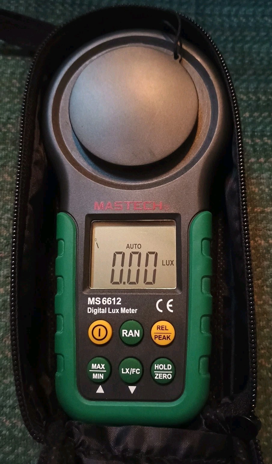 Mastech MS6612 Digital Lux / FC Meter Multi-functional Light Meter & Case