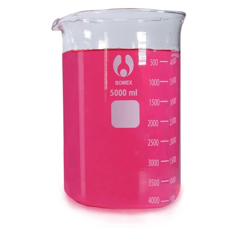Bomex Scientific 5000ml Glass Beaker 3.3 Borosilicate Double