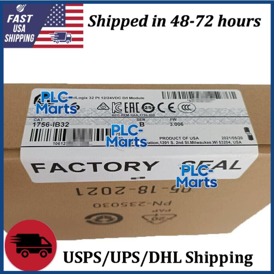 New Factory Sealed AB 1756-IB32 ControlLogix 32 Pt 12/24V Module AB 1756 IB32