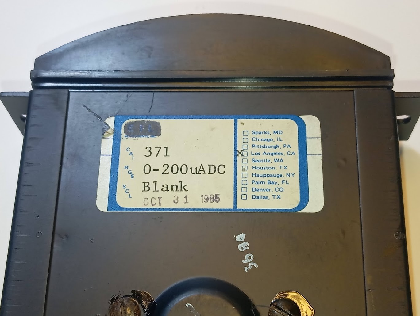 Panel Meter Analog Tank Over Flow Meter 0-200uADC Blank Scale Rack Marine Spare