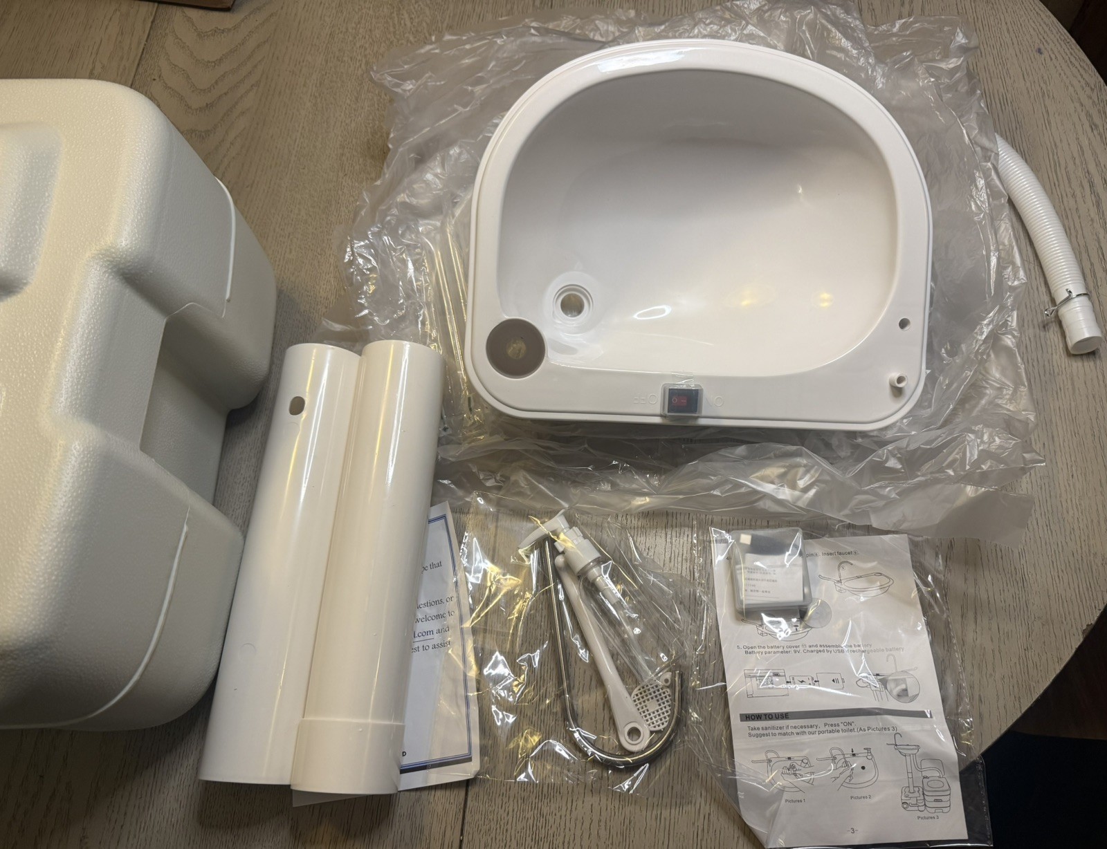 Portable Sink Outdoor Camping Sink Battery Operated Electric Station 5 Gallon