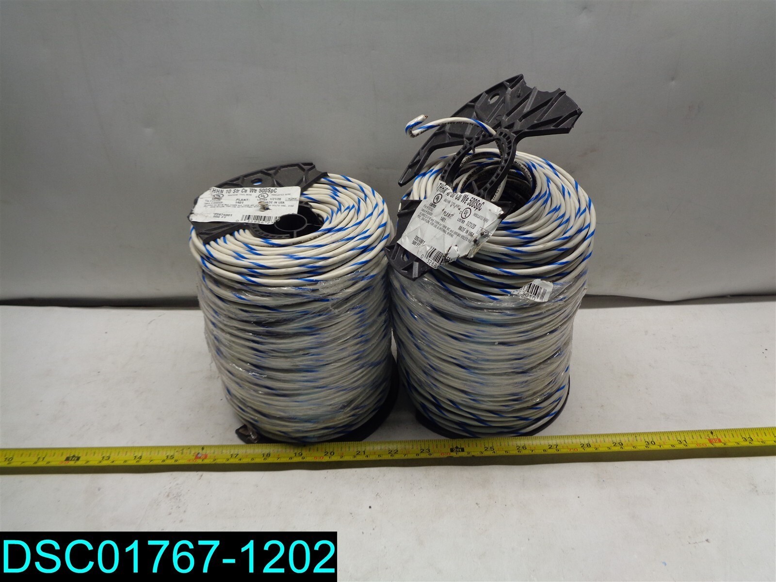 QTY=2: 2 THHN 10 STR CU WE 500SPC WHITE AND BLUE