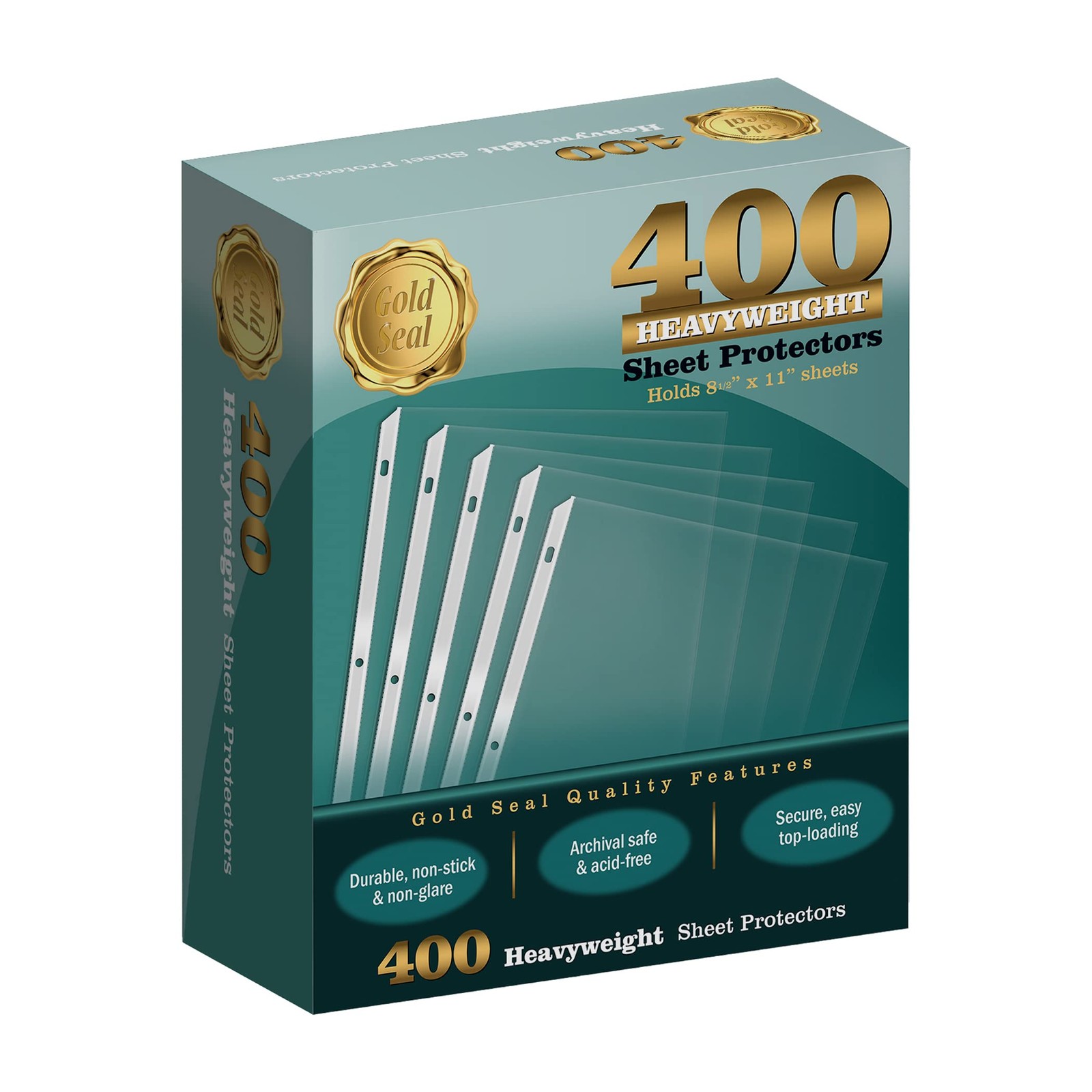400 Count Clear Heavyweight Poly Sheet Protectors, 8.5″ x 11″, Extra Sturdy, …
