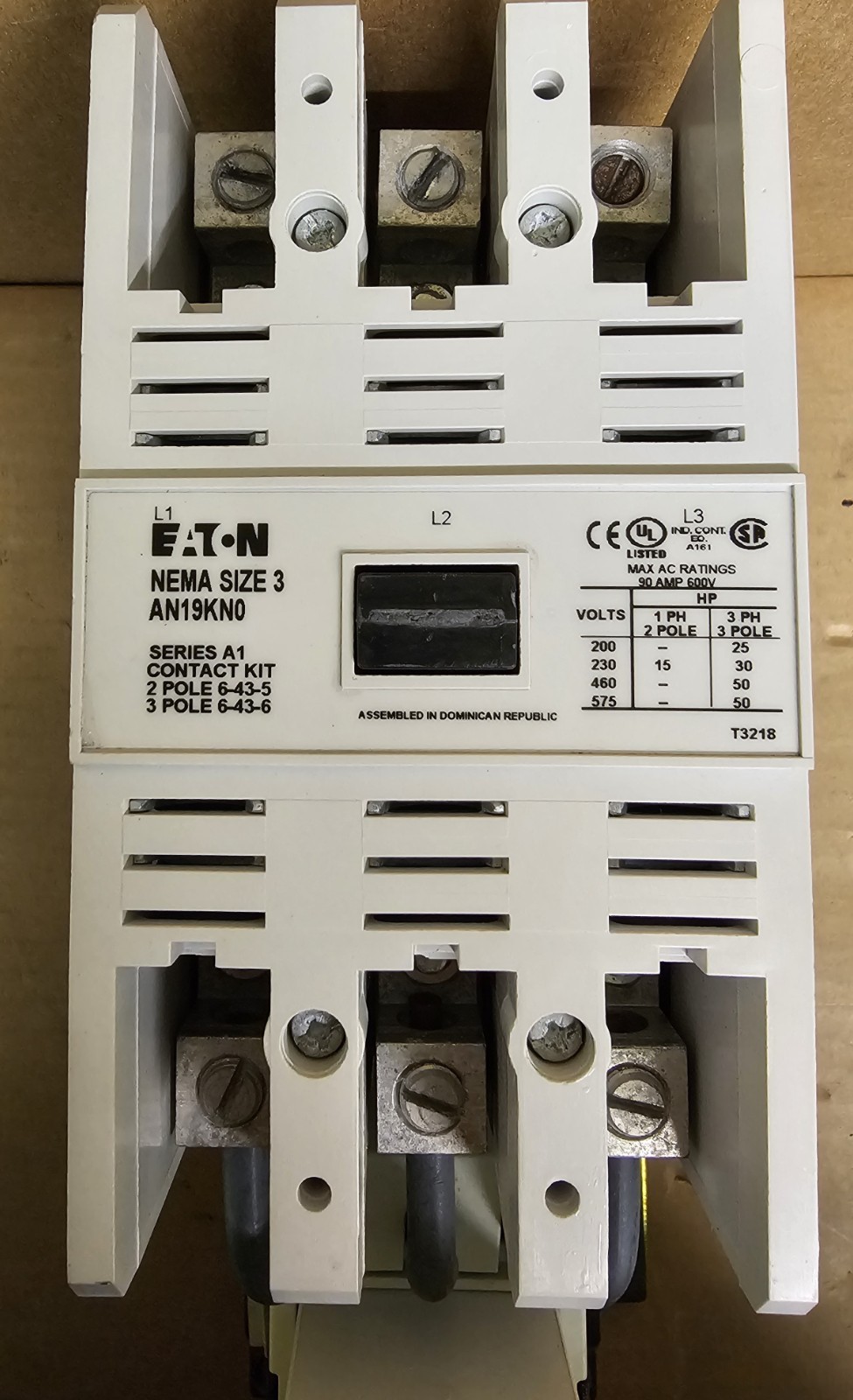 Eaton AN19KN0A5E100 90A NEMA Size 3 Starter