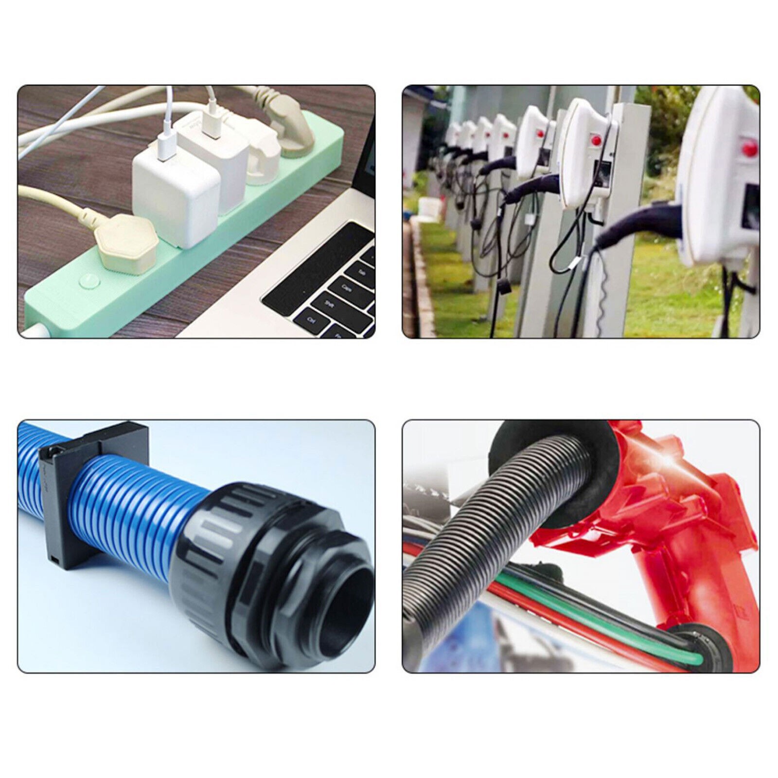 Automotive Wire Protector Harness Corrugated Split Wire Loom Conduit Flex Tubing