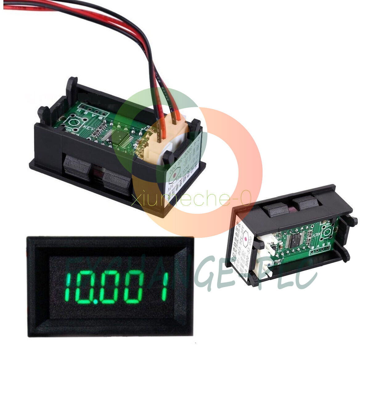 Green LED 5 Digit DC 0-4.3000-33.000V Digital Voltmeter Voltage Meter Car Panel