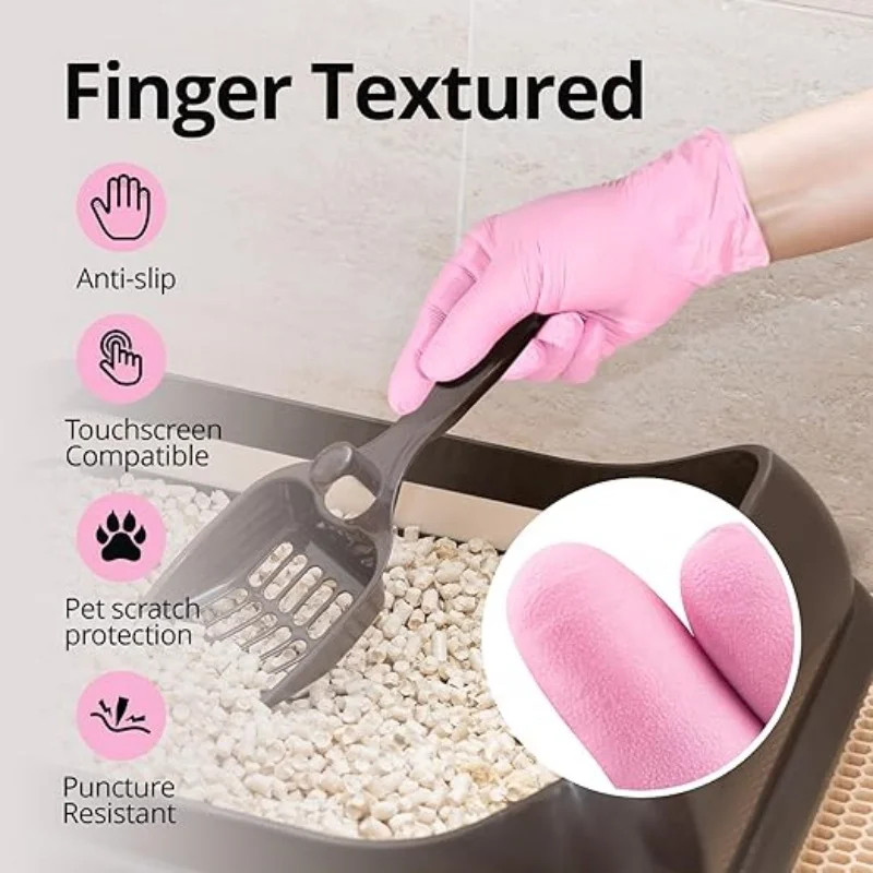 100PCS Disposable Nitrile Gloves Latex Free Cleaning Gloves for Kitchen Cooking