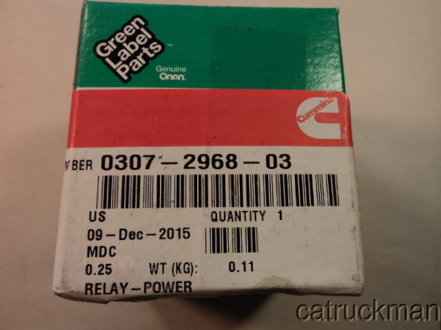 NIB Onan #0307-2968-03 Power Relay