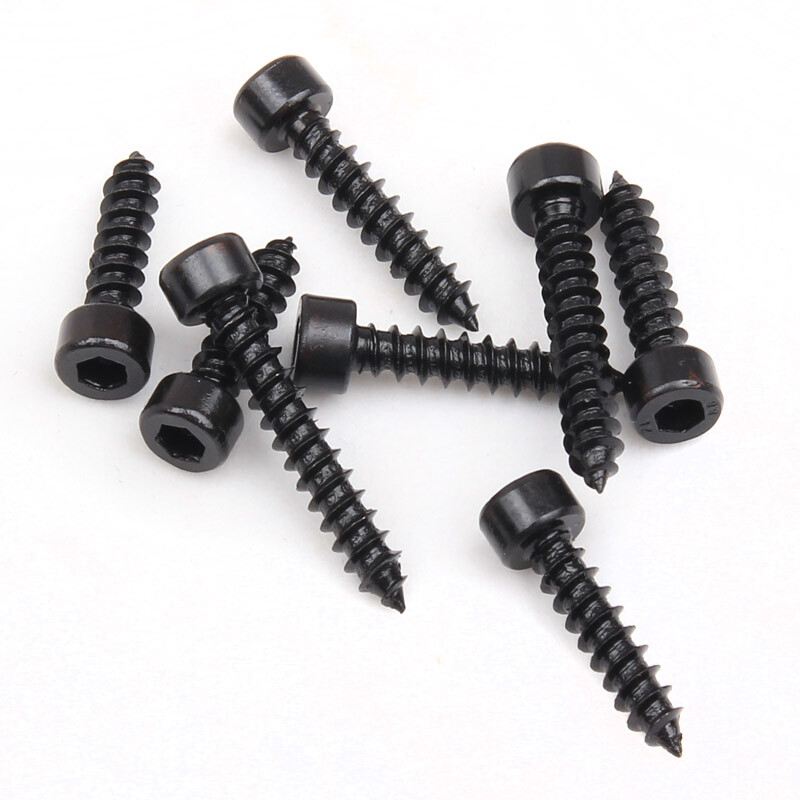 M2 M2.6 M3 M3.5 M4 M5 M6 Black Steel Hex Socket Cap Head Self Tapping Screws