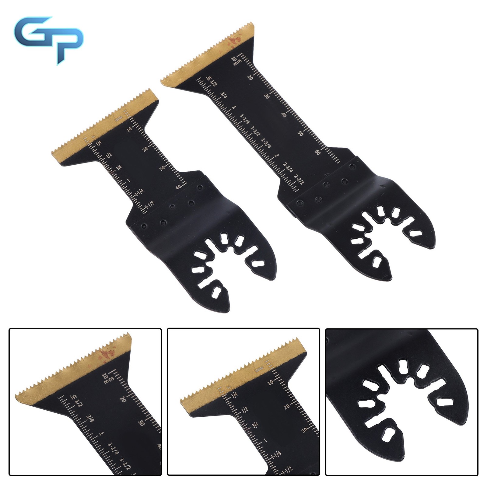 16 Pcs Extended Titanium Oscillating Saw Blades for Metal & Wood Cutting
