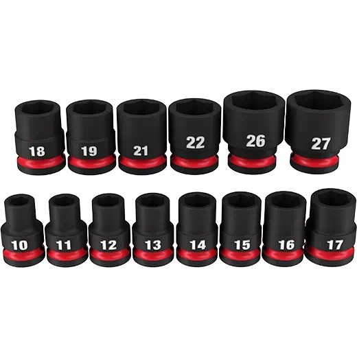 Milwaukee 49-66-7013 14PC SHOCKWAVE impact Duty 1/2″ Drive Metric 6pt Socket Set