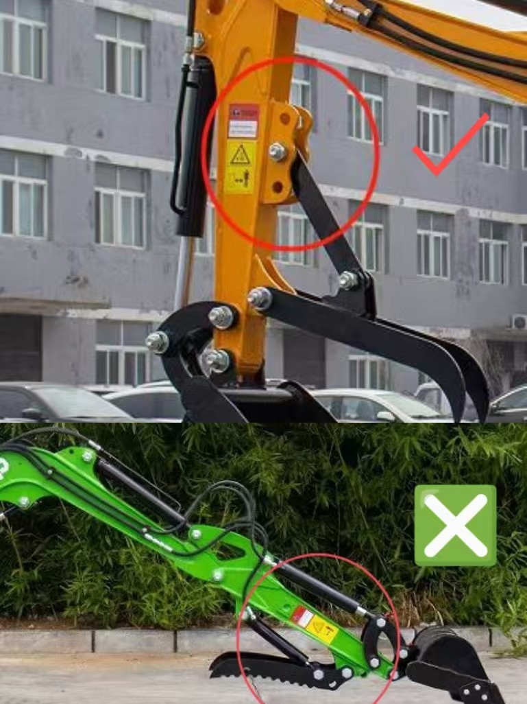 For Mini Excavators Small Digger Attachment Kits Hydraulic Thumb Clip Clamp