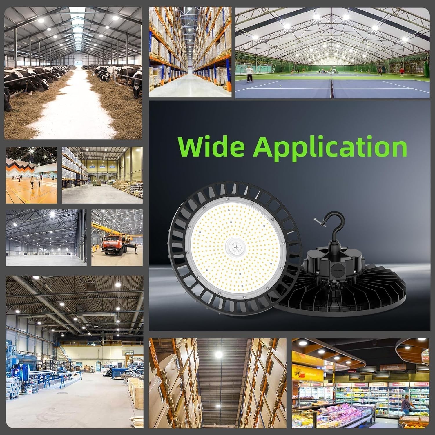 480V 45000LM 300W LED High Bay Area Light Fixture Commercial Warehouse Shop Lamp