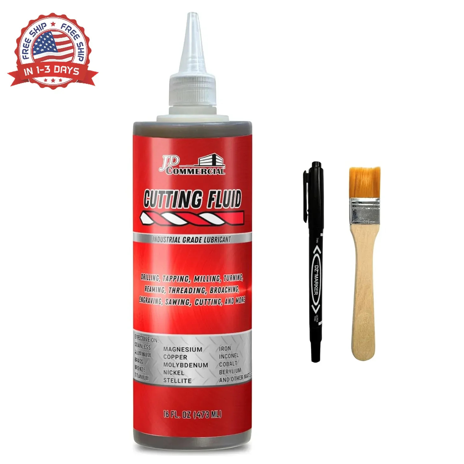 Cutting Fluid 16 OZ, Cutting, Tapping, and Drilling Lubricant for All Metals, Re