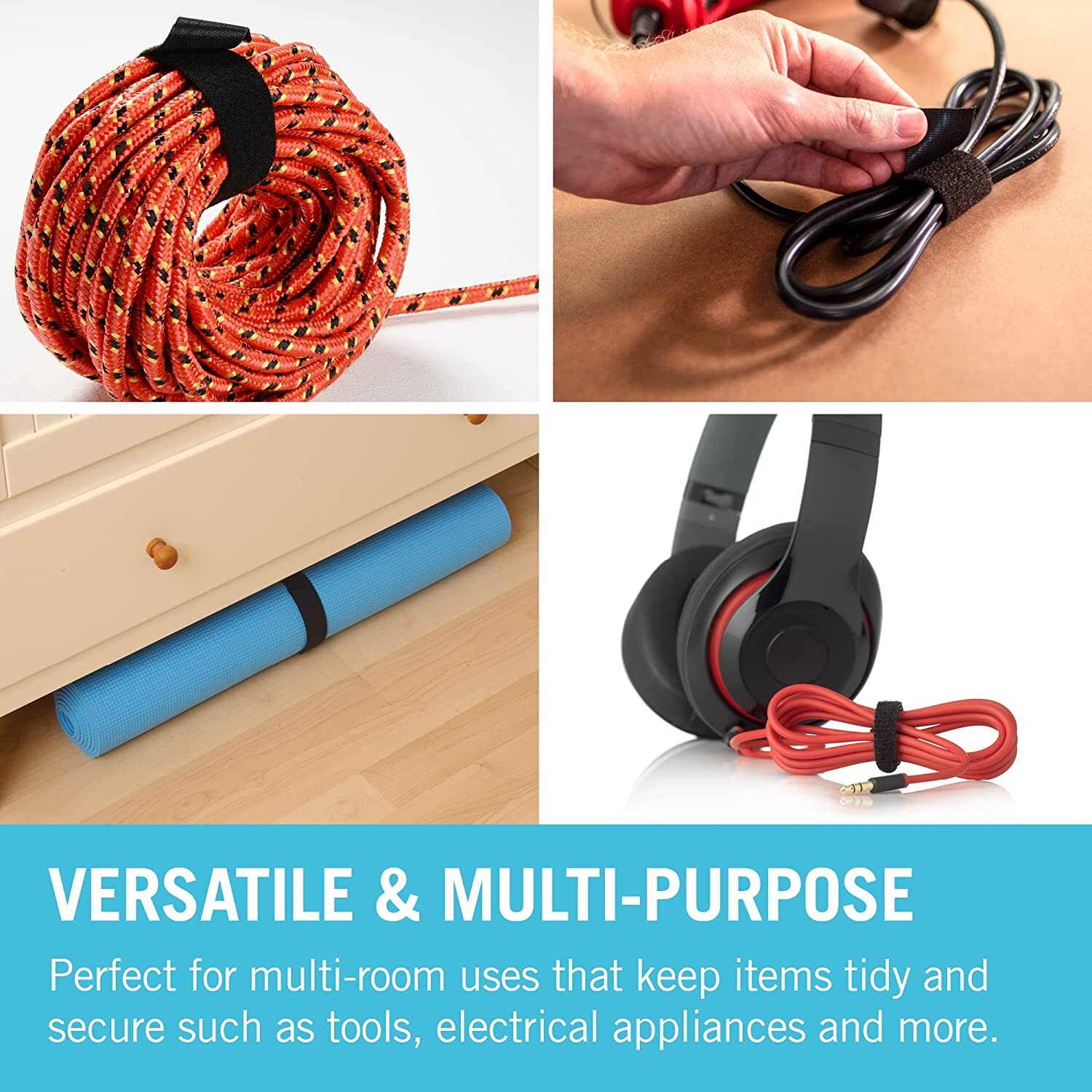 VELCRO® Brand Hook and loop ONE-WRAP® double sided Strap for Cable Tidy